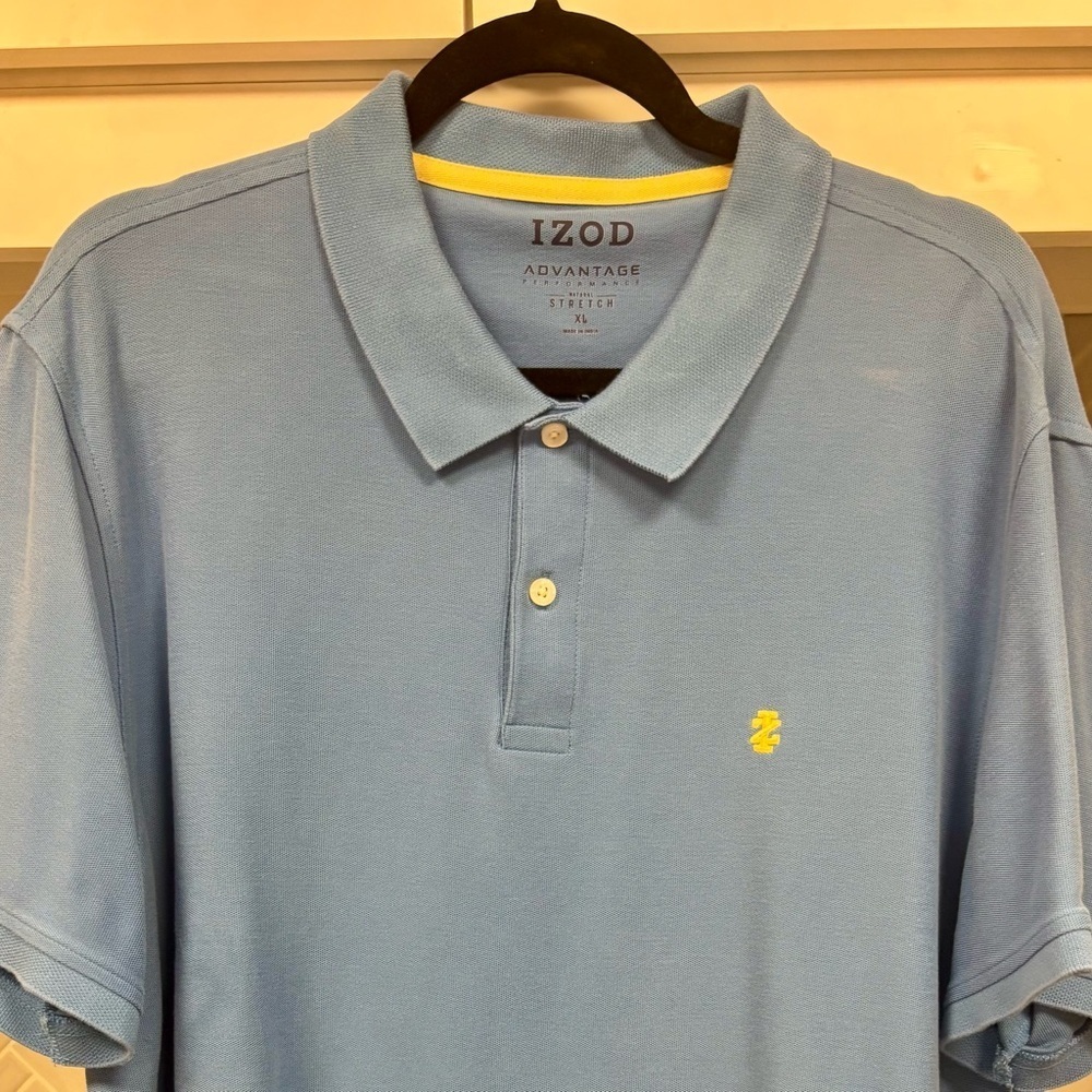 IZOD Advantage Performance Polo Shirt - Stretch XL Light Blue